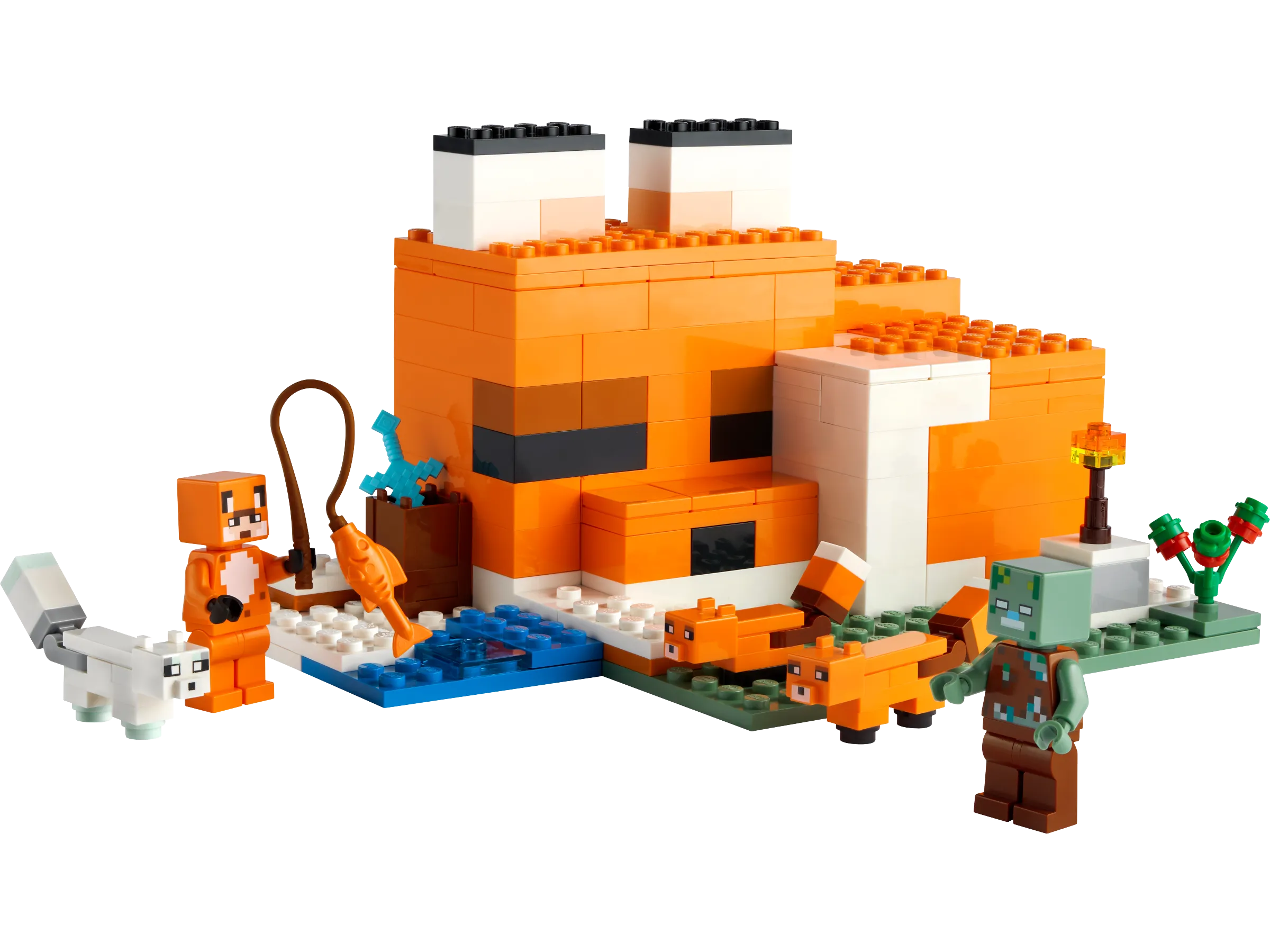 LEGO Minecraft Fox Skin • Minifig min110 • SetDB