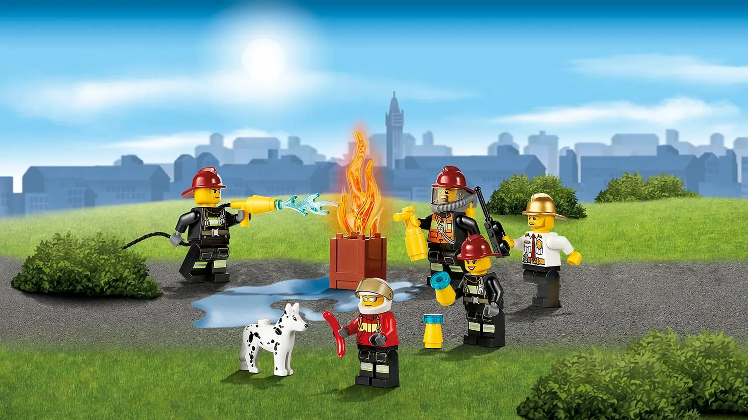 Larry Belmont Matematik Måge LEGO Fire Station • Set 60004 • SetDB • Merlins Bricks