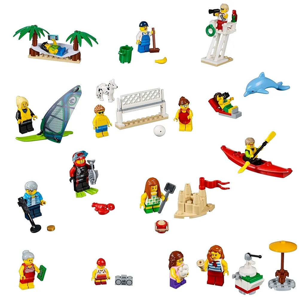 Lego Minifigures Beachgoer Kayaker Minifig Cty0757 Setdb