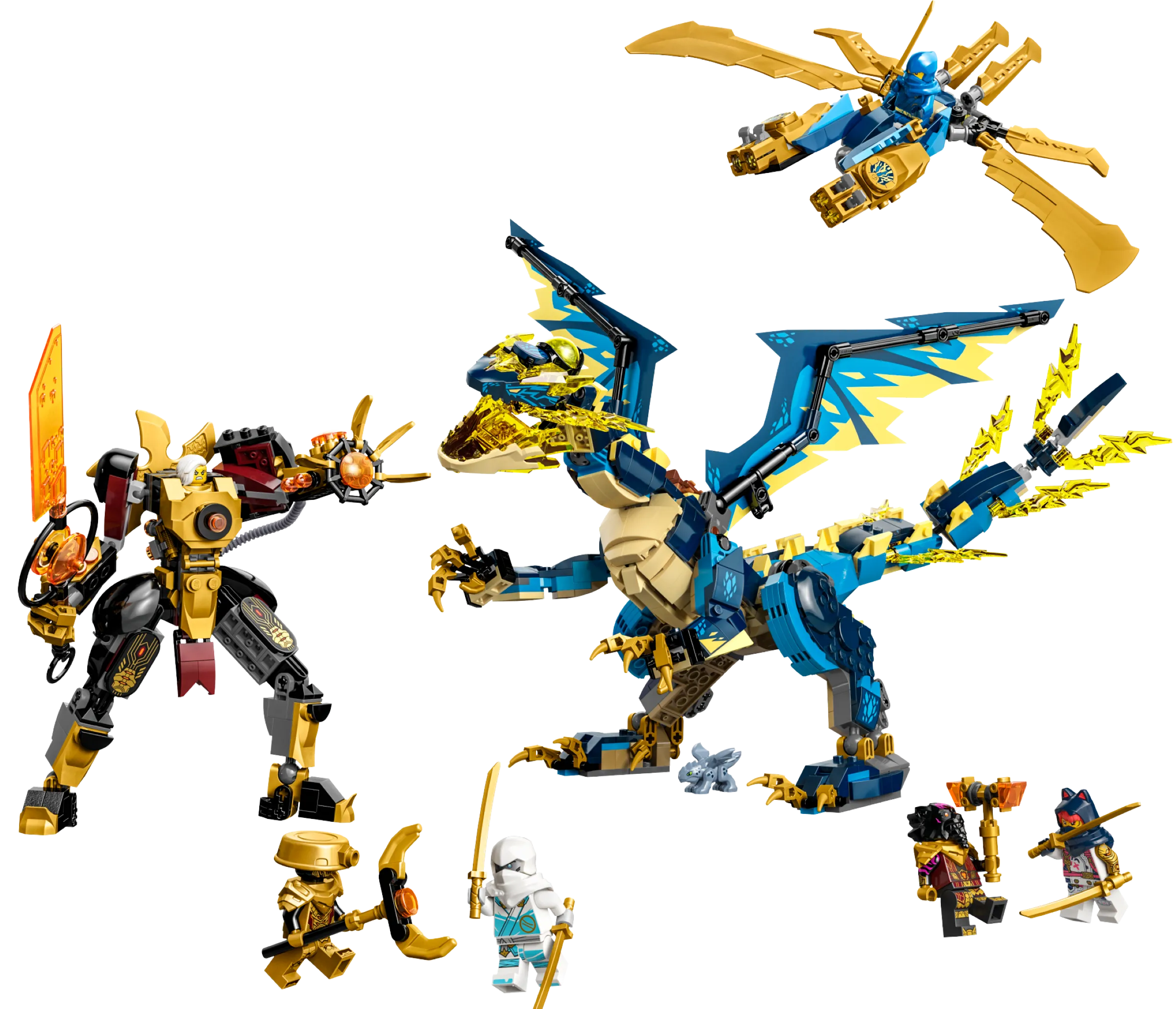 LEGO - NINJAGO® Kaiserliches Mech-Duell gegen den Elementardrachen | Set 71796