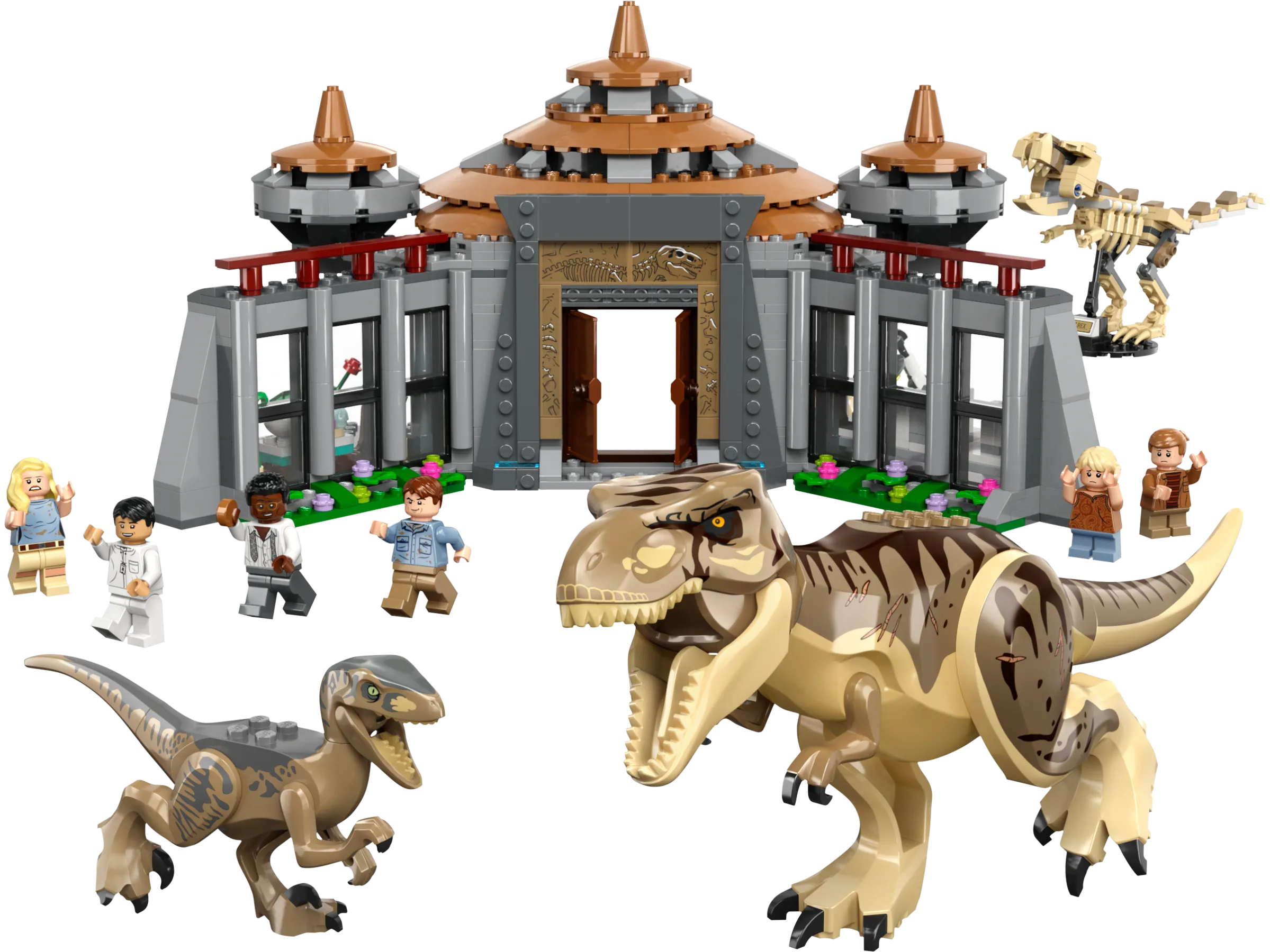LEGO - Jurassic World™ Angriff des T. rex und des Raptors aufs Besucherzentrum | Set 76961