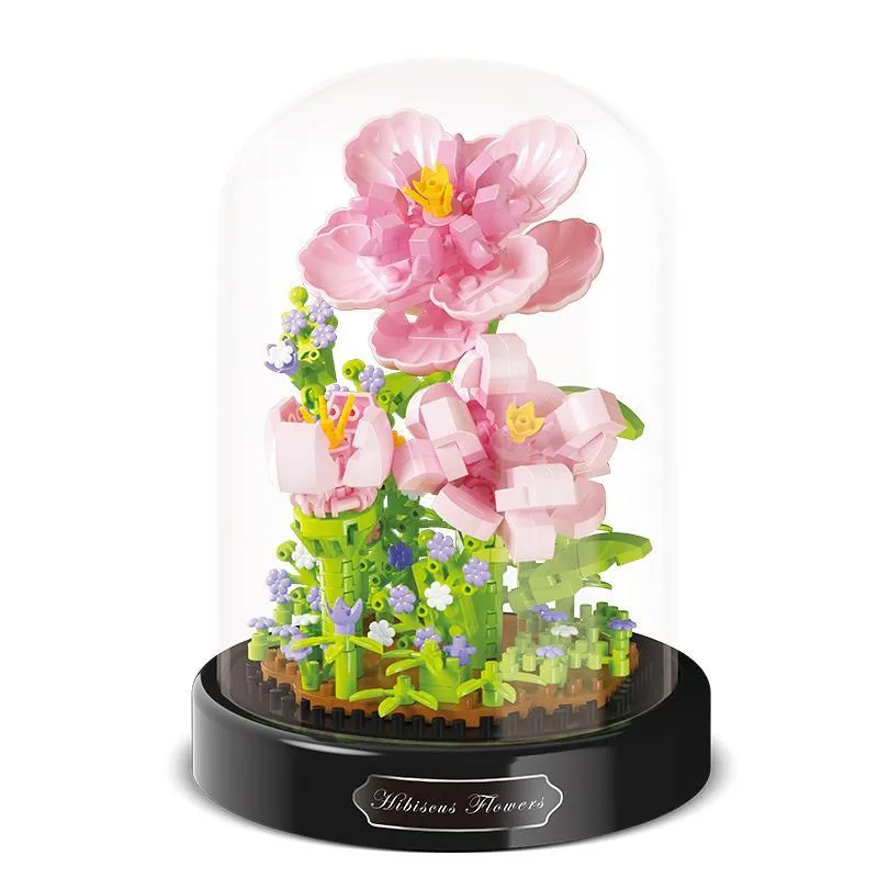 Balody Hibiscus flowers with dome • DIAMOND BLOCKS