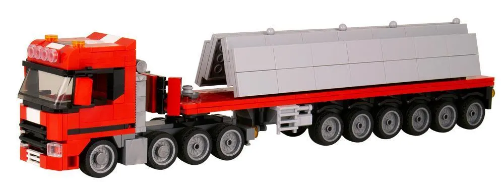 BlueBrixx - Truck Sweden 4 Axle with Concrete Plates | Set 101097