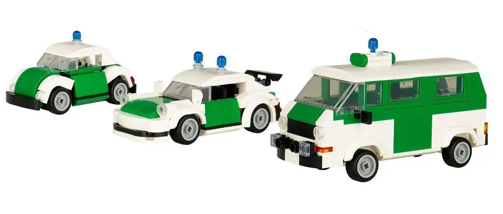 BlueBrixx german Police Cars set of 3 Set 101114 SetDB