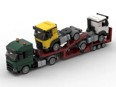Truck with two tractors