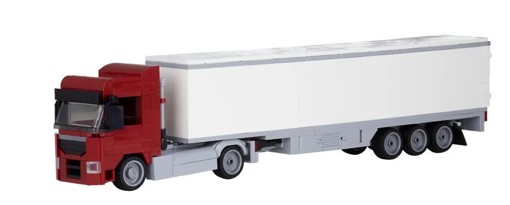 Truck Augsburg 2-axle with 3-axle suitcase dark red Gallery