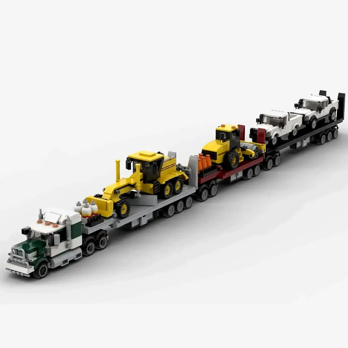 Road Train Set BlueBrixx Weiß-grüner Road Train • Set 102952 • SetDB