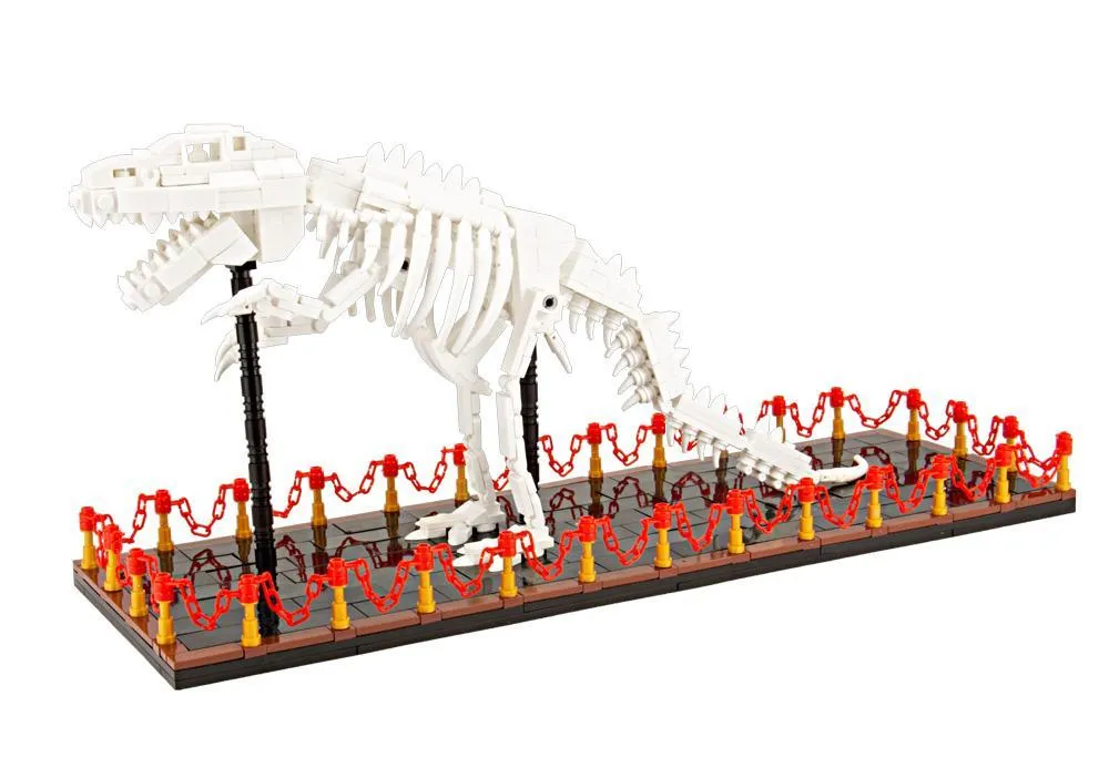 BlueBrixx - T-Rex Skelett Ausstellungsstück | Set 103246