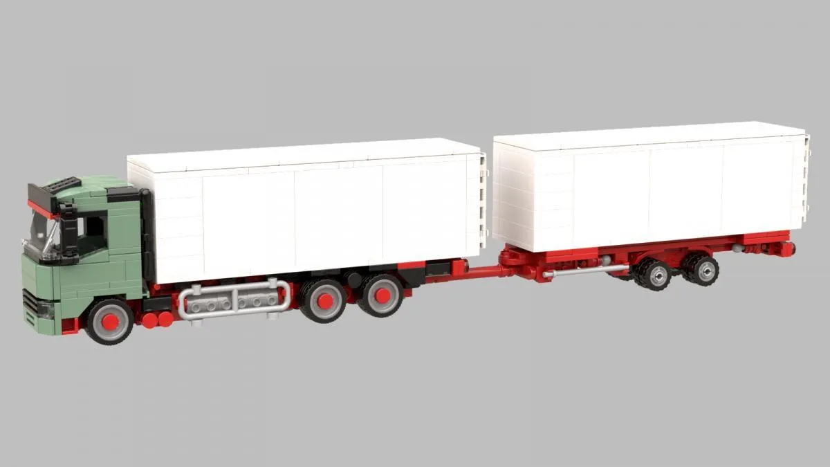 BlueBrixx - Logistik LKW mit Seecontainer und Anhänger | Set 103814