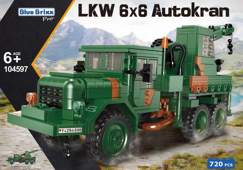 BlueBrixx - Truck 7t gl 6x6 Crane 4 | Set 104597
