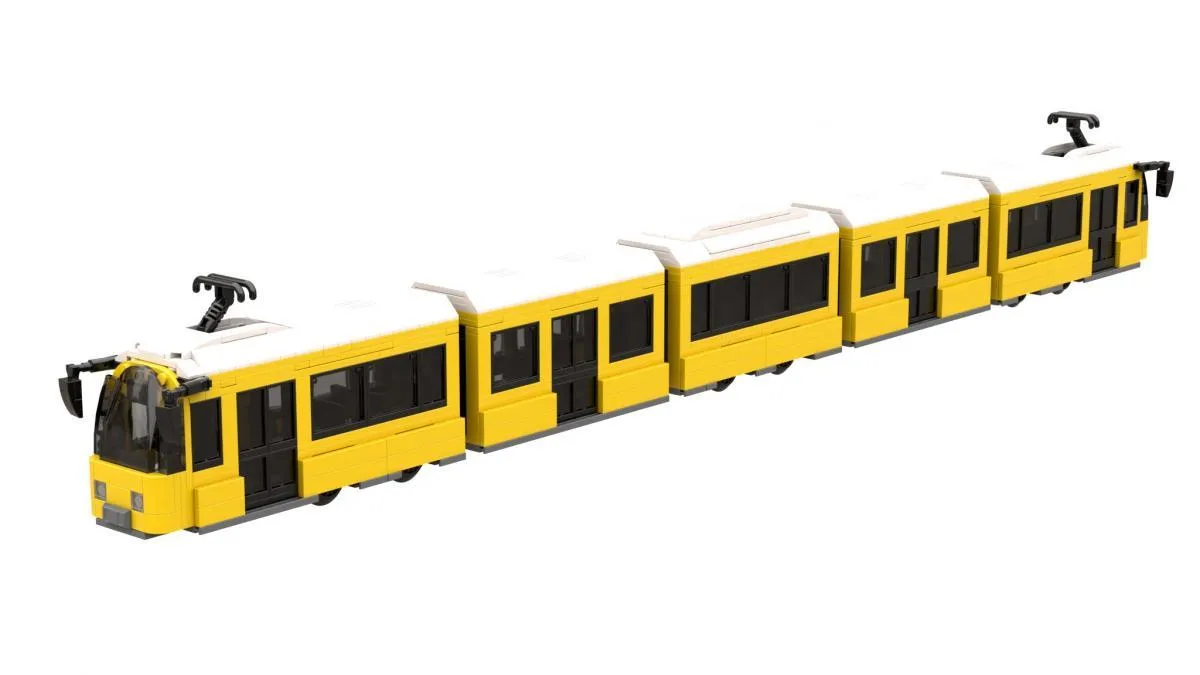 BlueBrixx - Straßenbahn gelb-weiß | Set 105329