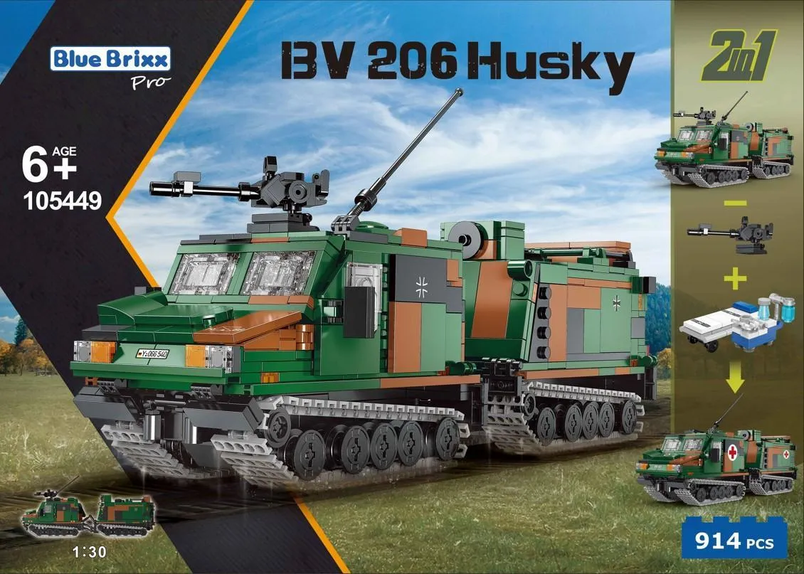 BlueBrixx - BV 206 S Husky, Bundeswehr 2in1 | Set 105449
