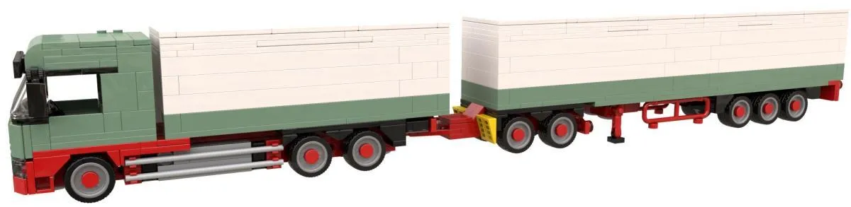BlueBrixx - Logistik LKW mit Dolly und Anhänger | Set 105639