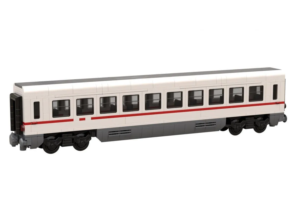 BlueBrixx - Passagierwagen weiß rot | Set 105659