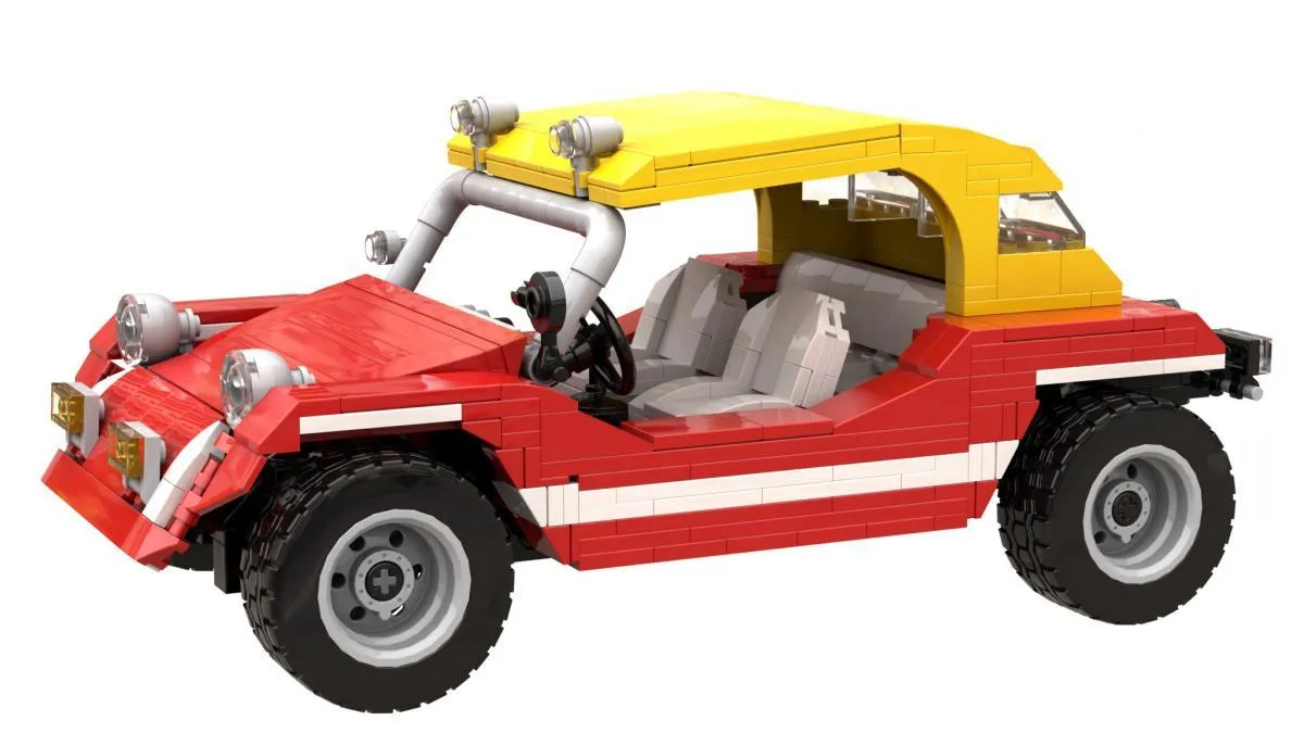BlueBrixx - Roter Buggy mit gelbem Dach | Set 105782