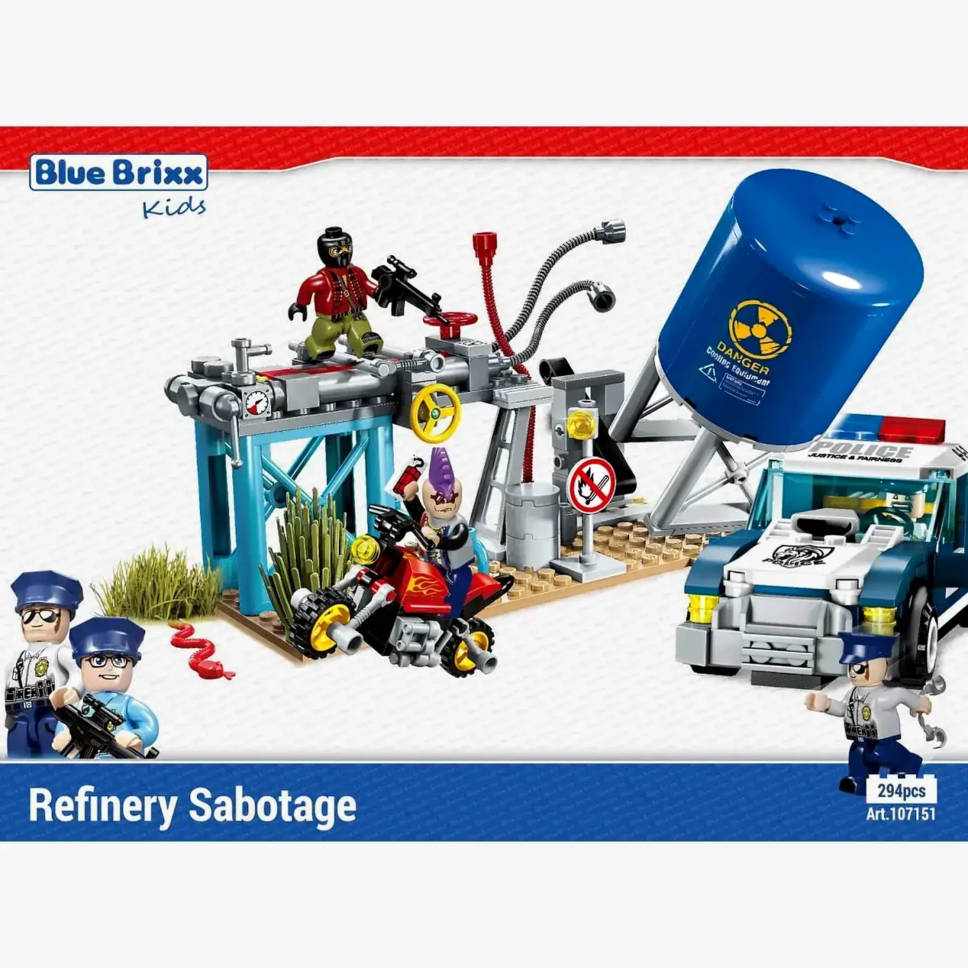 BlueBrixx Stadtpolizei Sabotage an der Raffinerie