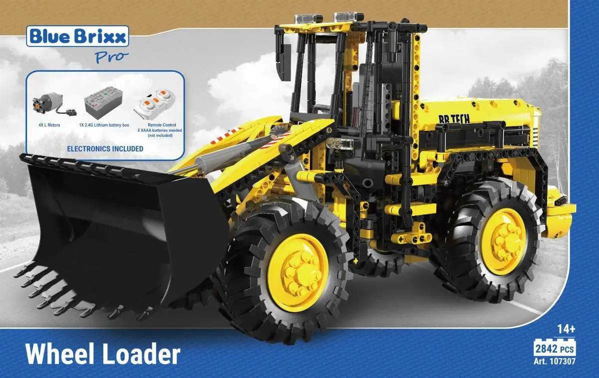 BlueBrixx Wheel loader • Set 107307 • SetDB • Merlins Bricks