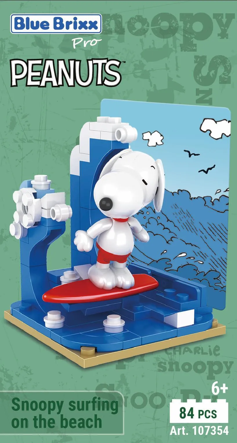Peanuts™ Snoopy surfing on the beach Gallery