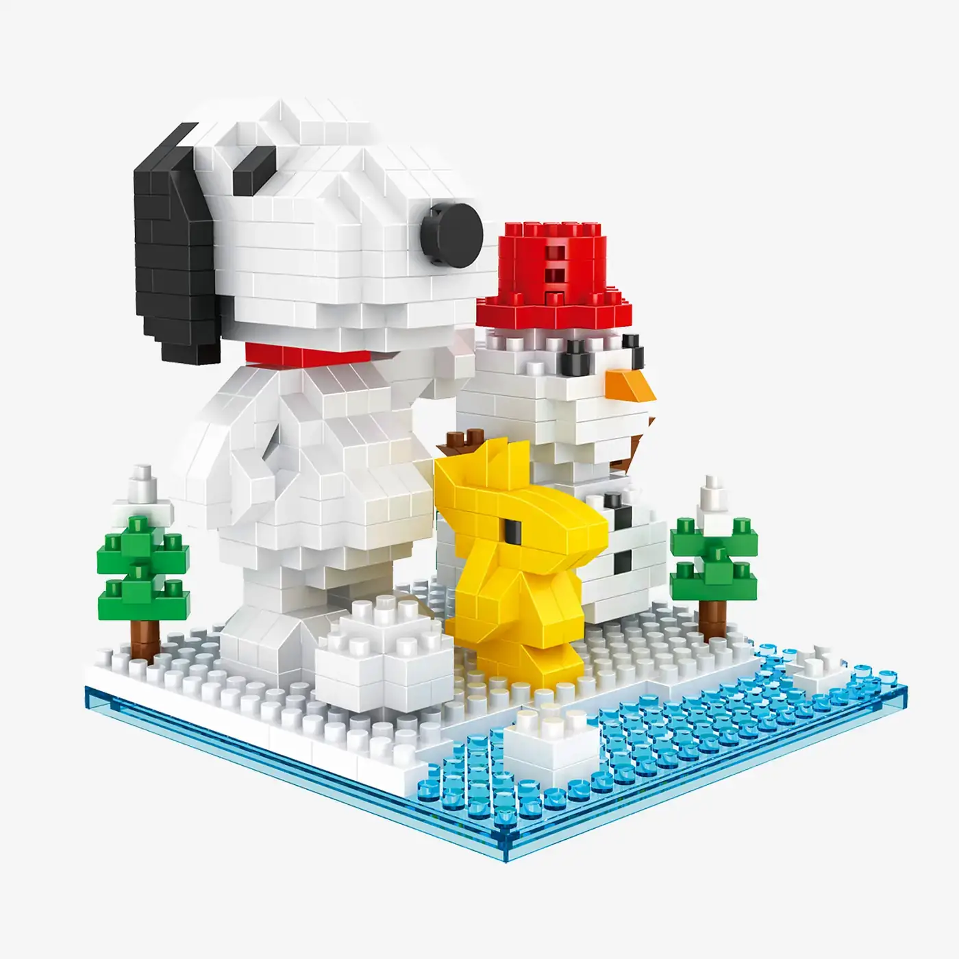 BlueBrixx Snoopy und Woodstock Spaß mit Schnee DIAMOND BLOCKS Set  108139