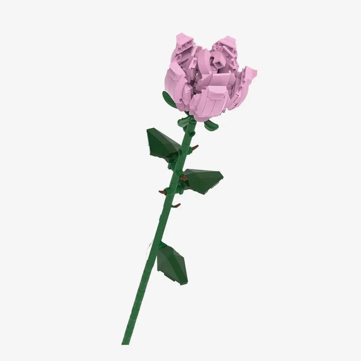 BlueBrixx Pro 108376 - Rose En Briques De Construction 187 Pièces - Déco Élégante Pour Collectionneurs Et Créatifs