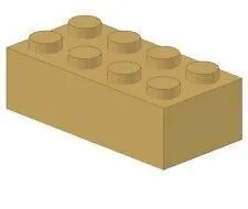 500 pcs 2x4 brick, Dark Tan | 500x No. 3001 BRICK 2X4, Sand Yellow