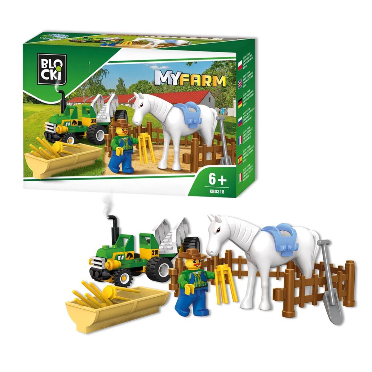 Klocki BLOCKI MyFarm Mały ciągnik • Set KB0318 • SetDB
