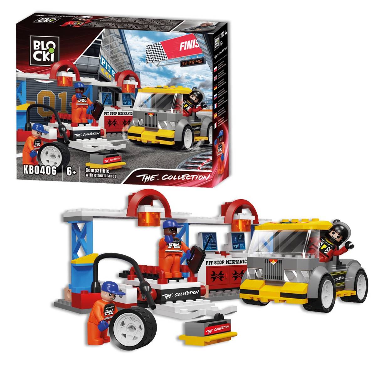 Klocki BLOCKI The Collection Racing Car Service Pit Stop
