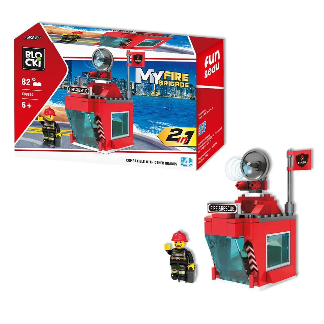 Blockki Klocki BLOCKI MyFireBrigade 2 W 1 • Set KB0852 • SetDB