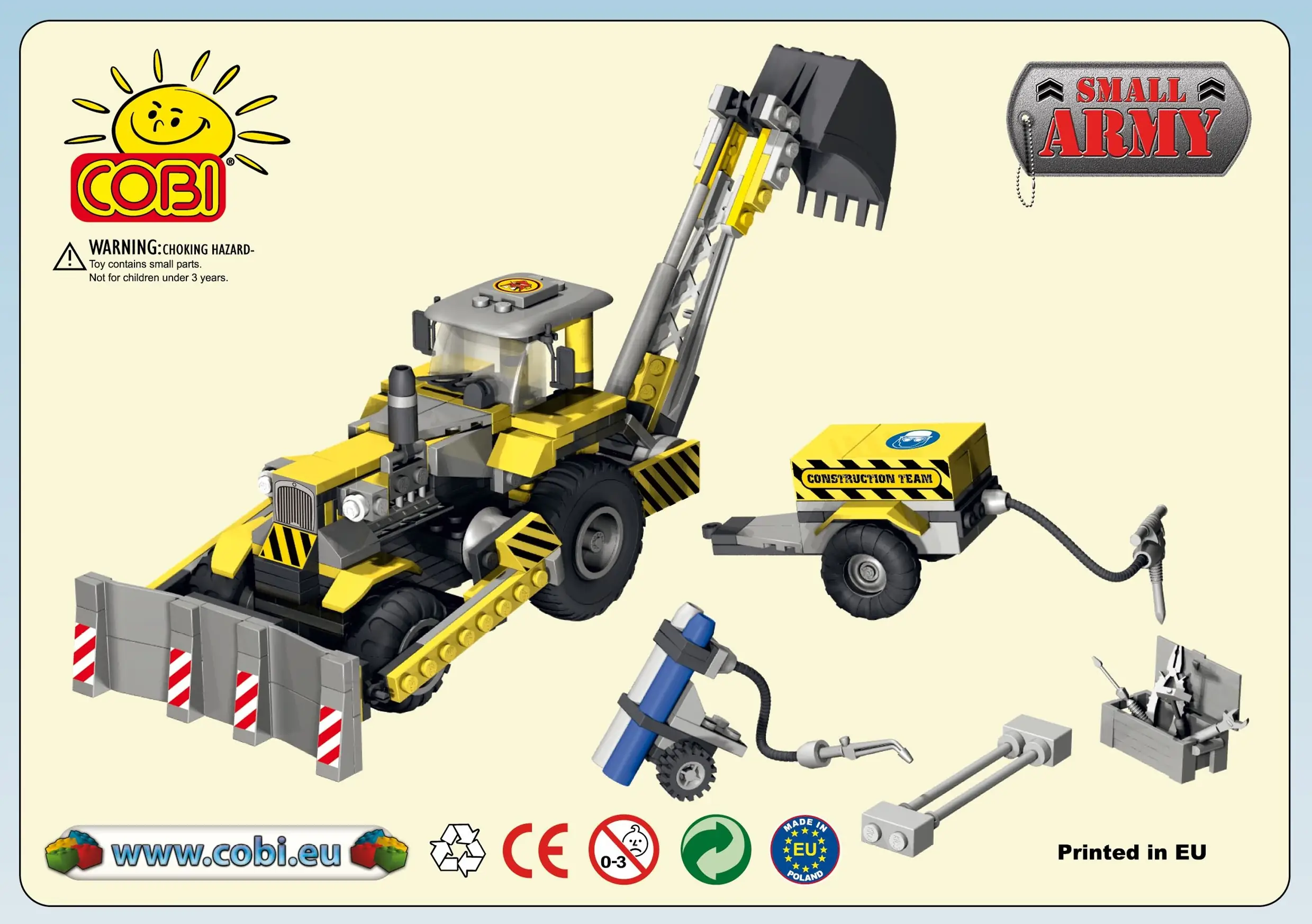 Cobi Backhoe Loader • Set 1645 • SetDB • Merlins Steine