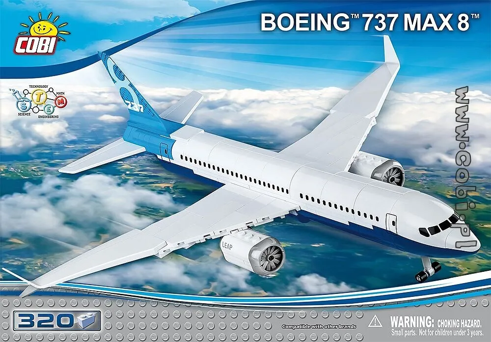 Boeing™ 737 8 Max, Weiß/Blau Gallery