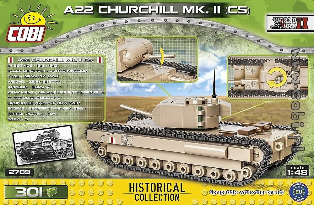 COBI A22 Churchill MK. II 1:48 Scale Tank Speed Build Review