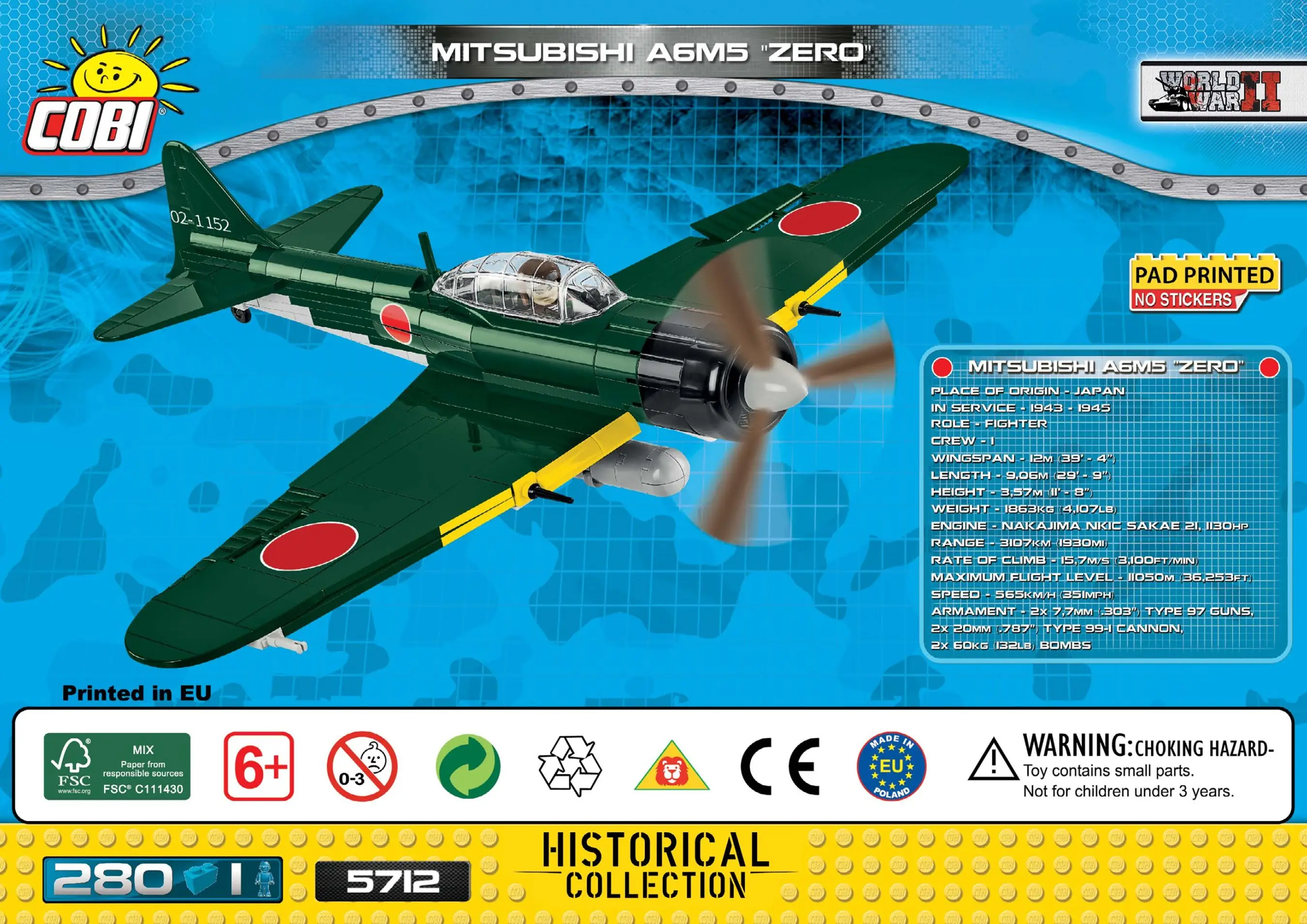 Cobi Mitsubishi A6M5 Zero • Set 5712 • SetDB