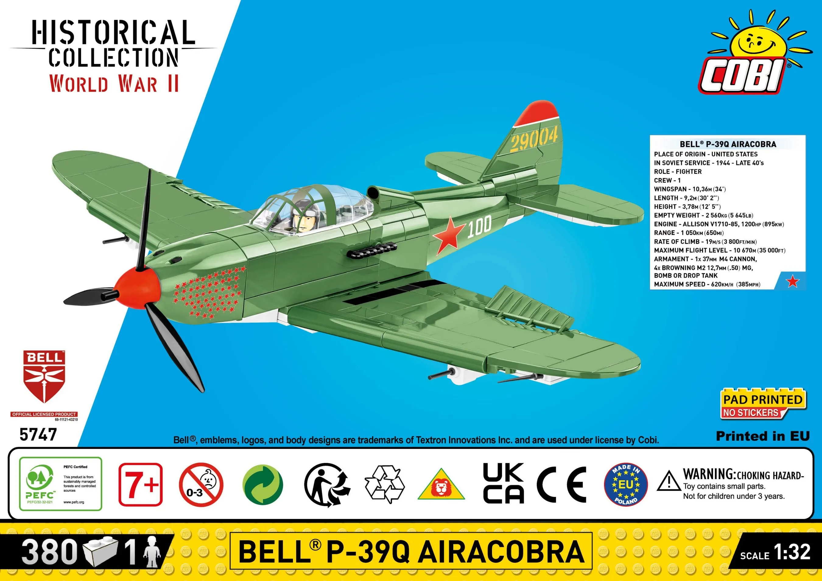 Cobi - Historical Collection World War II Bell P-39Q Airacobra Sovi | Set 5747