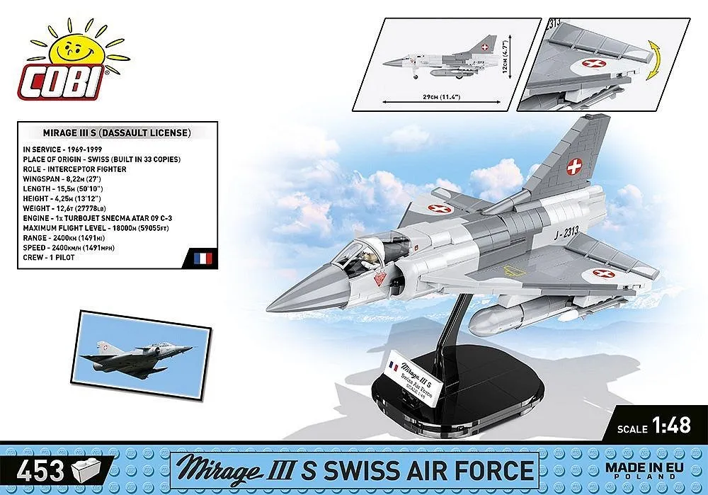 Cobi Mirage IIIS Swiss Air Force • Set 5827 • SetDB