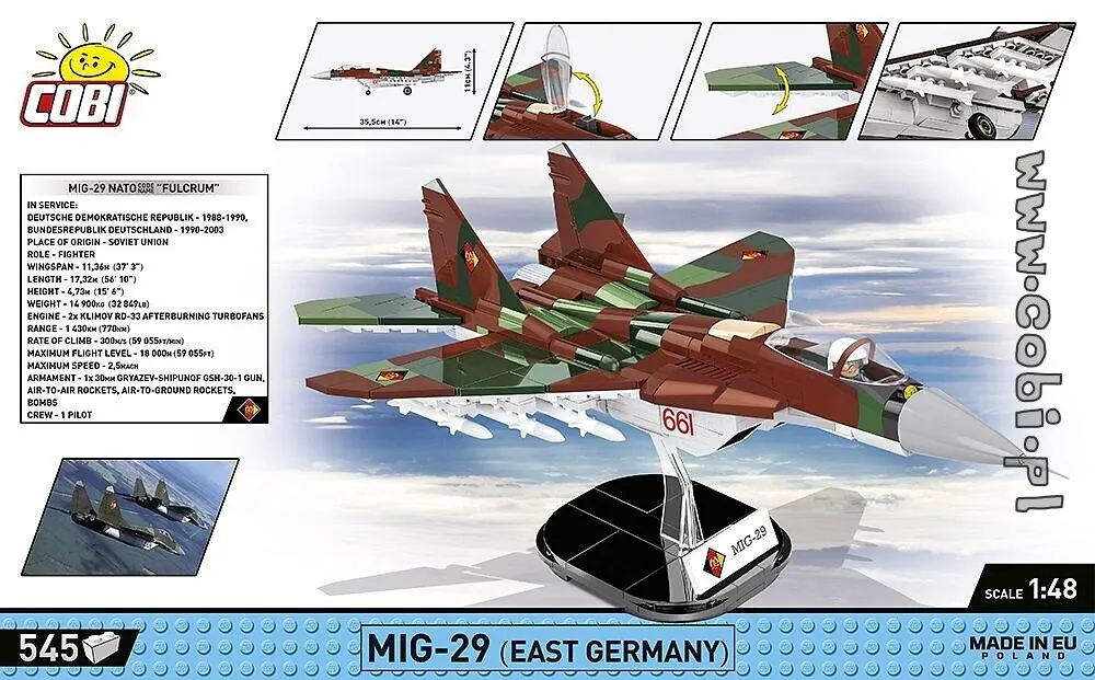 Cobi MiG-29 • Set 5851 • SetDB • Merlins Bricks