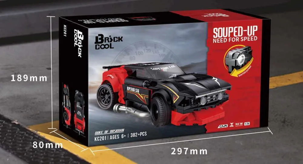 Decool - Race car black-red | Set KC201