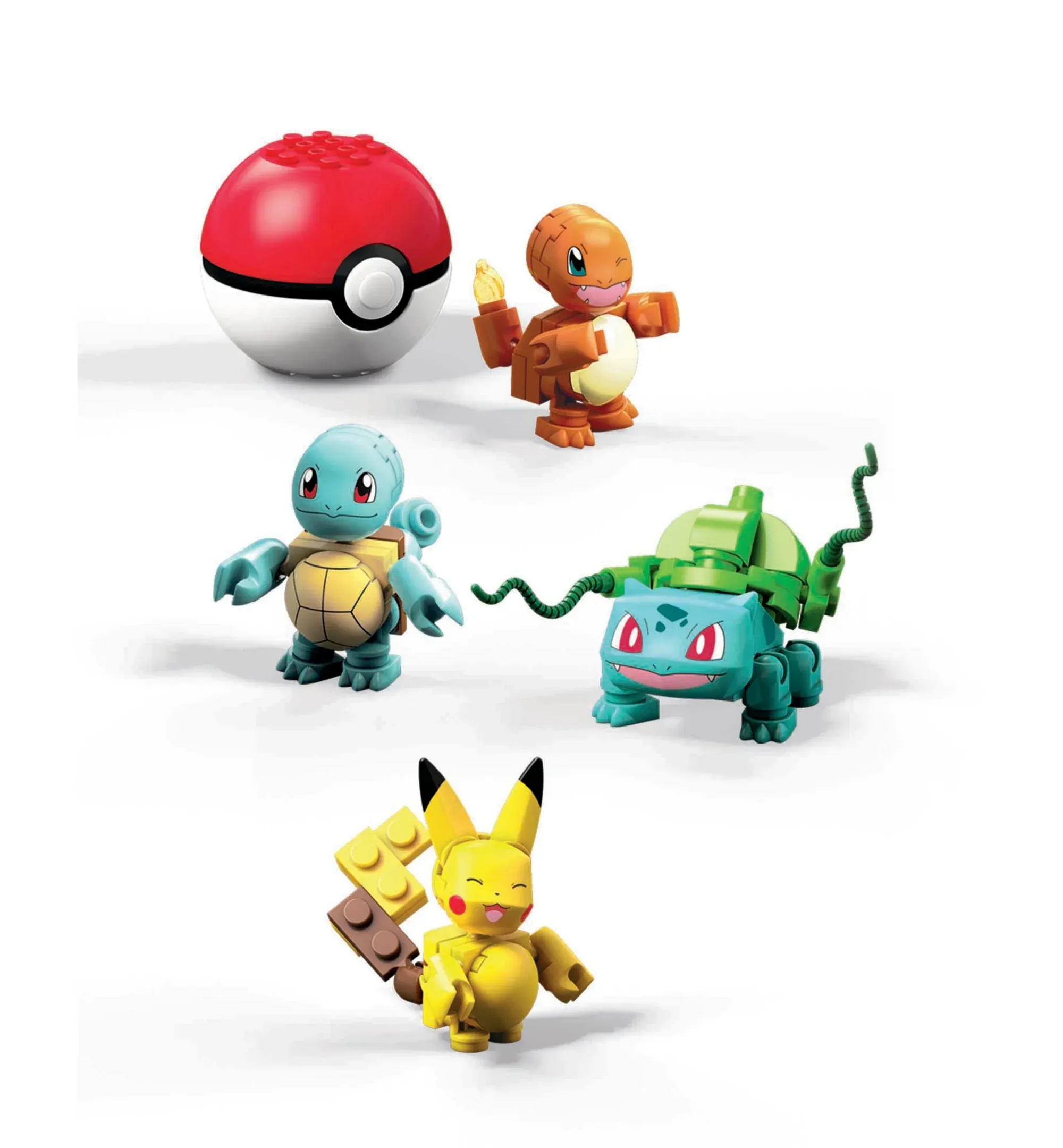 Pokémon Mega Construx Build and Show : Bulbasaur, Pikachu, Charmander &  Squirtle