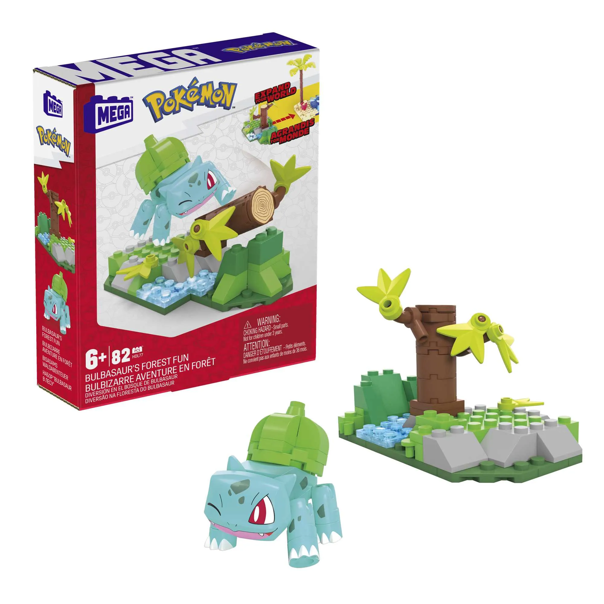 Pokémon™ Bisasams Waldabenteuer - Bisasam-Figur und Waldumgebung, kompatibel mit Anderen Pokémon Abenteuerbausets, 82 Bausteine, für Kinder ab 7 Jahren Gallery