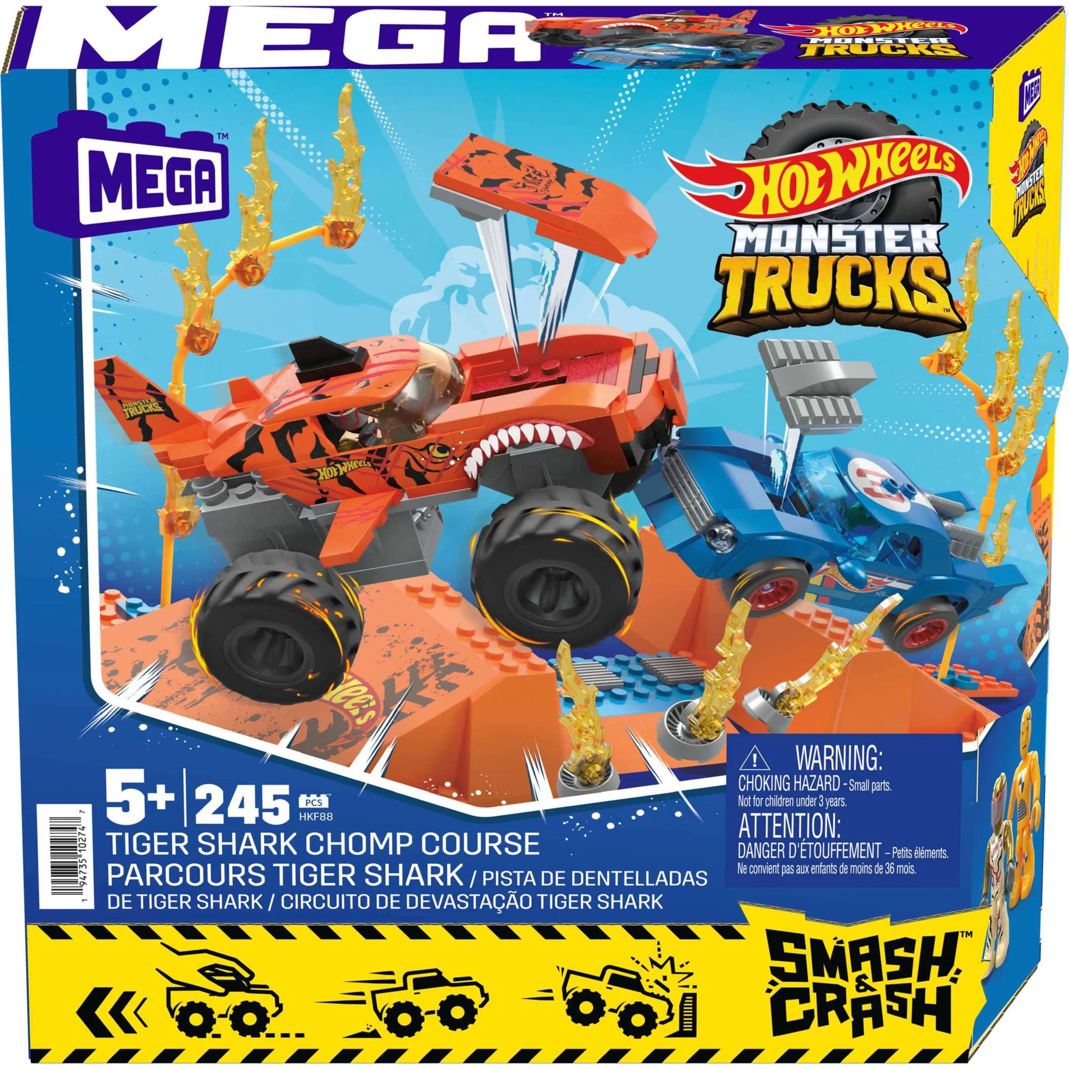 Hot Wheels Mega Smash 'N Crash Gunkster Monster Truck