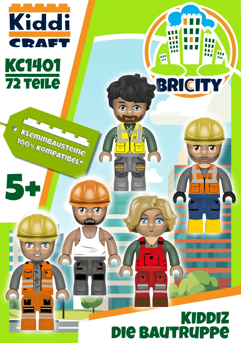 Kiddicraft KIDDIZ Figures-Pack Construction Crew