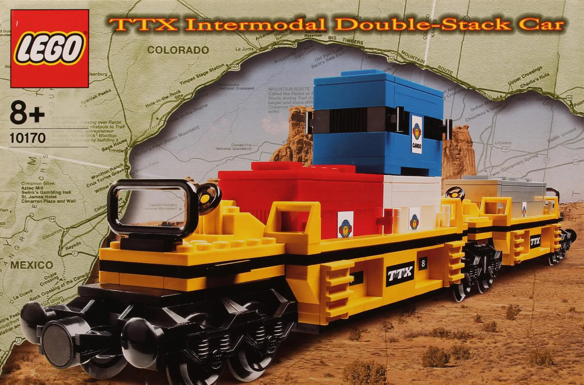 LEGO Trains TTX Intermodal Double-Stack Car • Set 10170