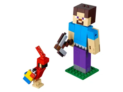 Minecraft™ Steve BigFig with Parrot
