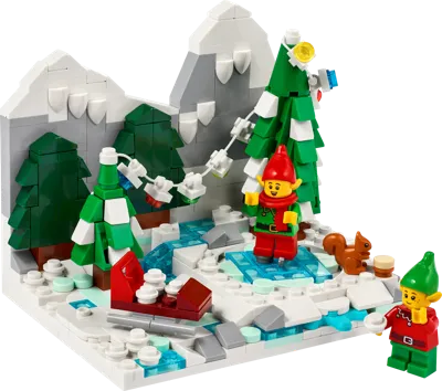 Holiday Winter Elves Scene