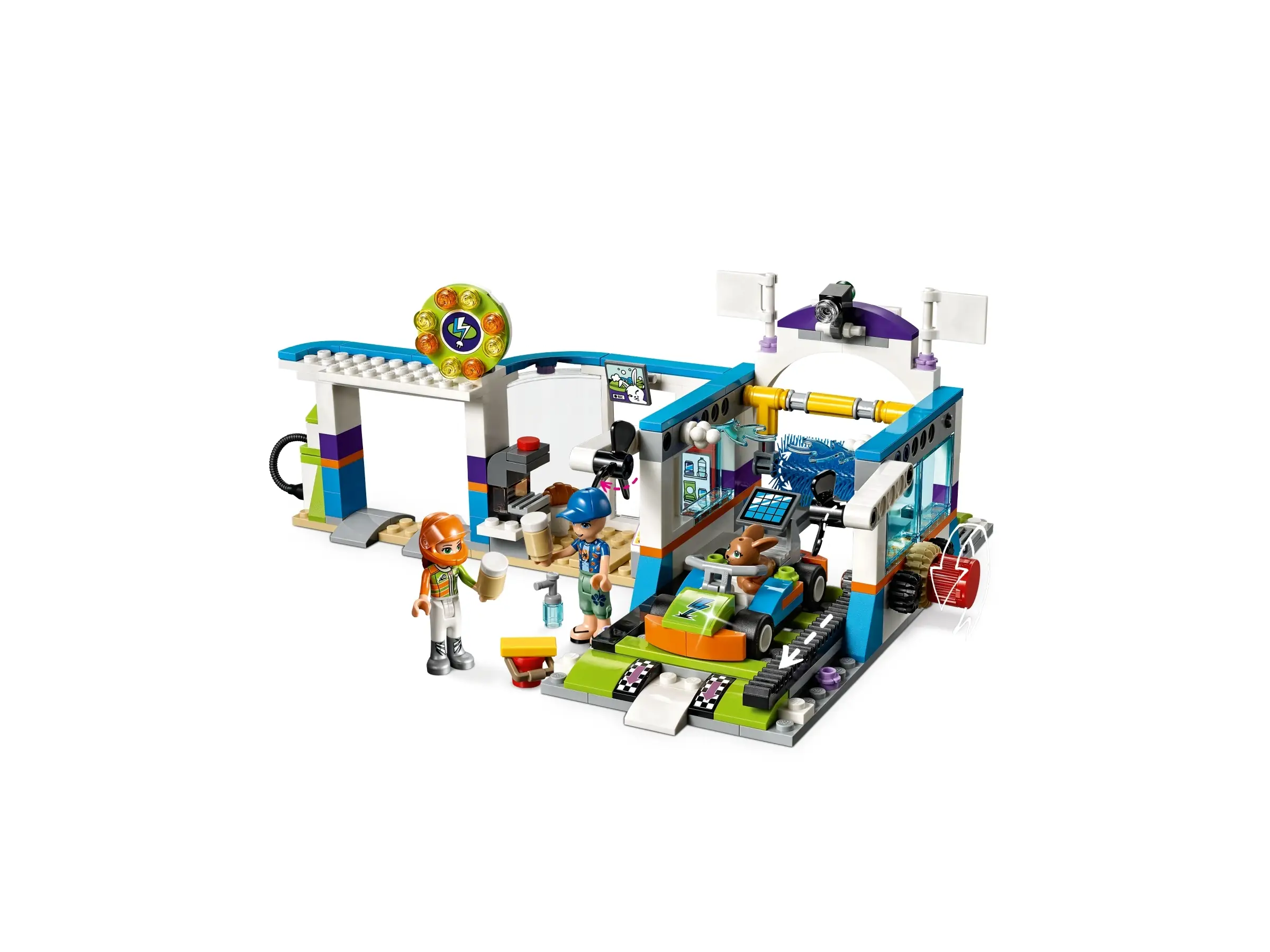 LEGO Friends Spinning Brushes Car Wash • Set 41350 • SetDB