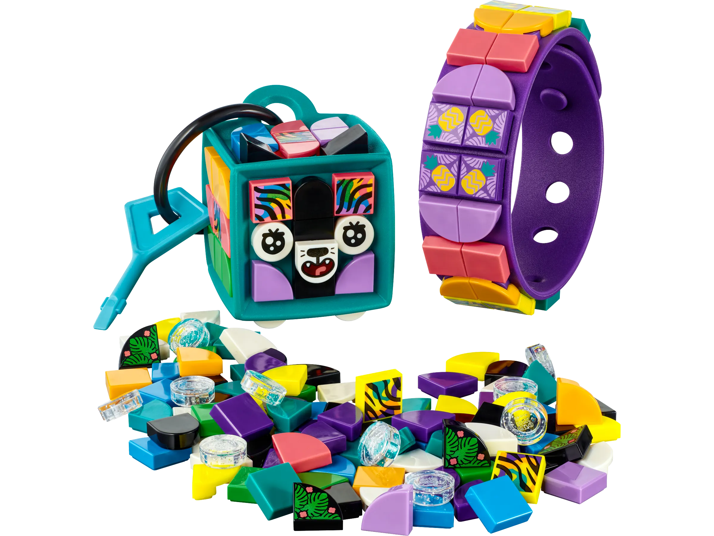 LEGO DOTS Neon Tiger Bracelet & Bag Tag • Set 41945