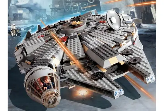 millennium falcon lego box