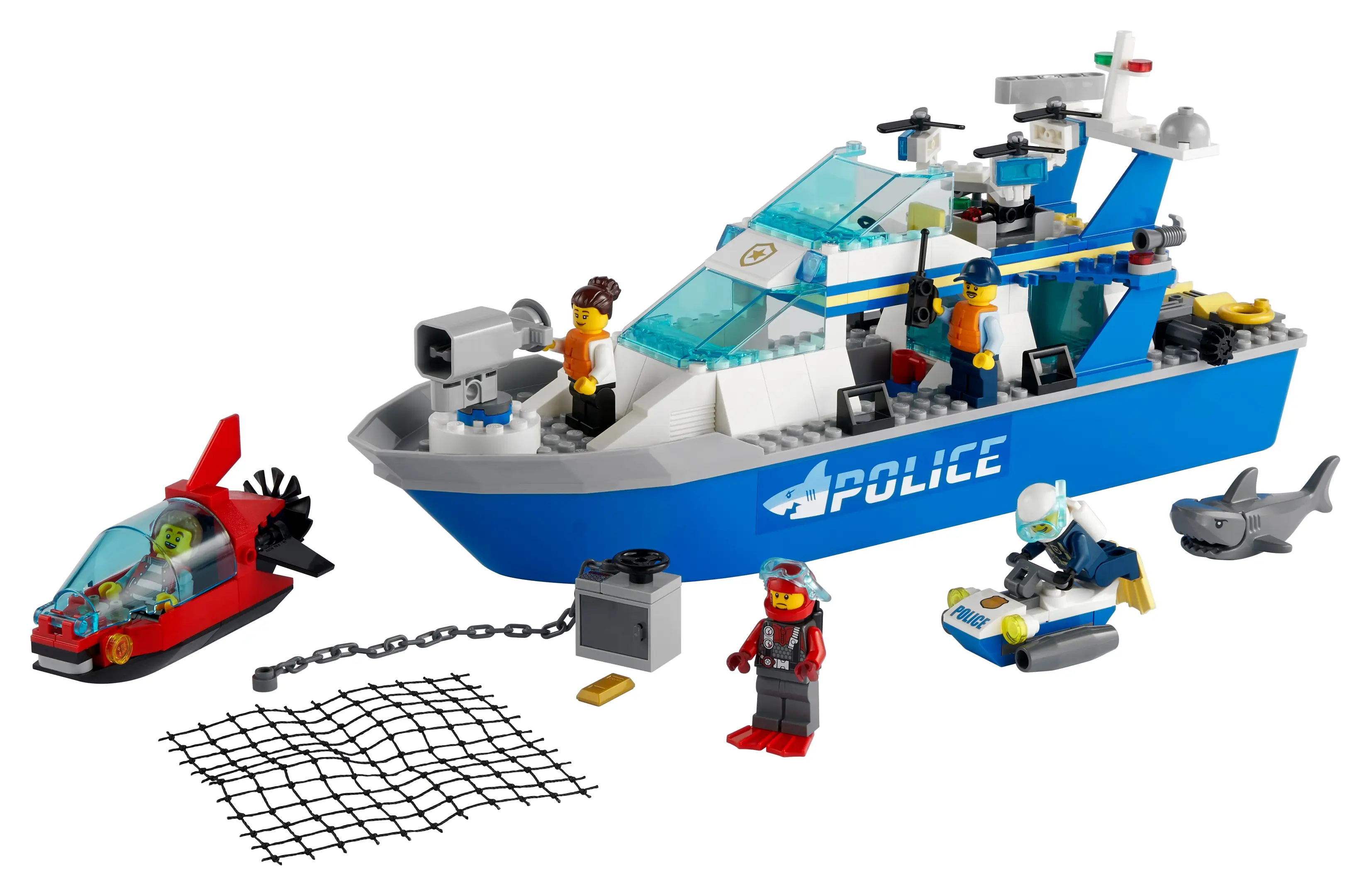 LEGO City Polizeiboot Set 60277 SetDB Merlins Steine