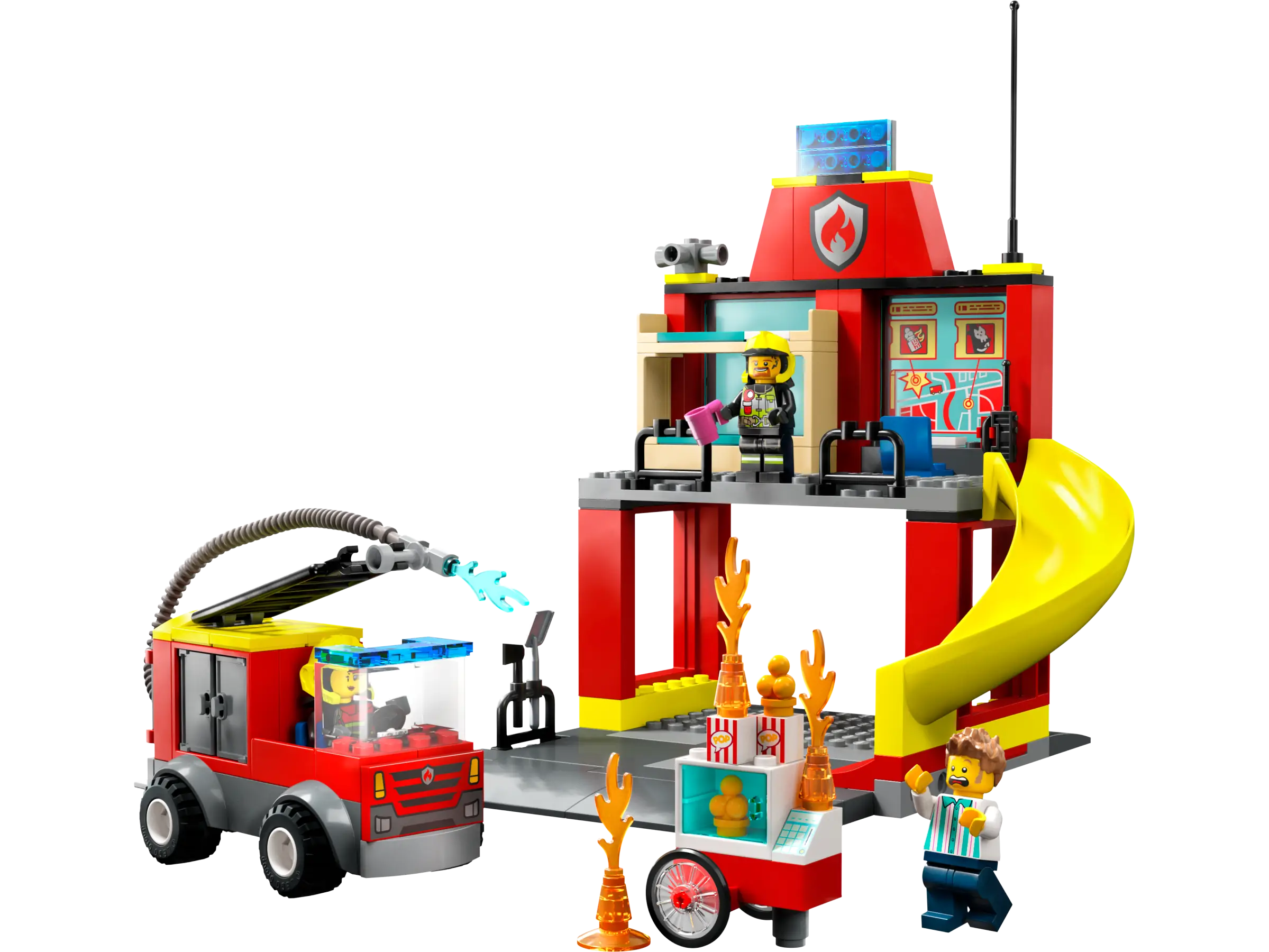 Lego set top fire truck