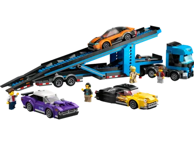 City Car Transporter Truck with Sports Cars