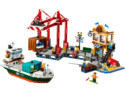 City Hafen mit Frachtschiff